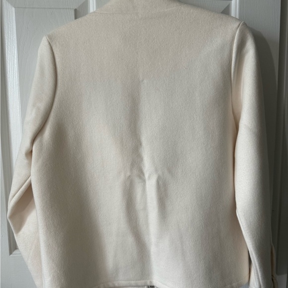 JOIE Jacket, S, cream, Zip Front w/ Stand up Collar, Long Sleeves (24”) NWOT - Picture 6 of 10